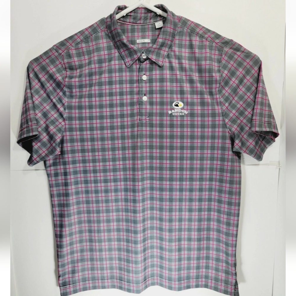 Cutter & Buck CB DryTec Bandon Dunes Mens Large Golf Shirt Polo Polyester